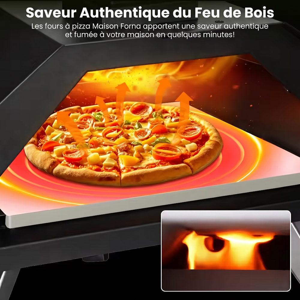 pizza cuite au feu de bois