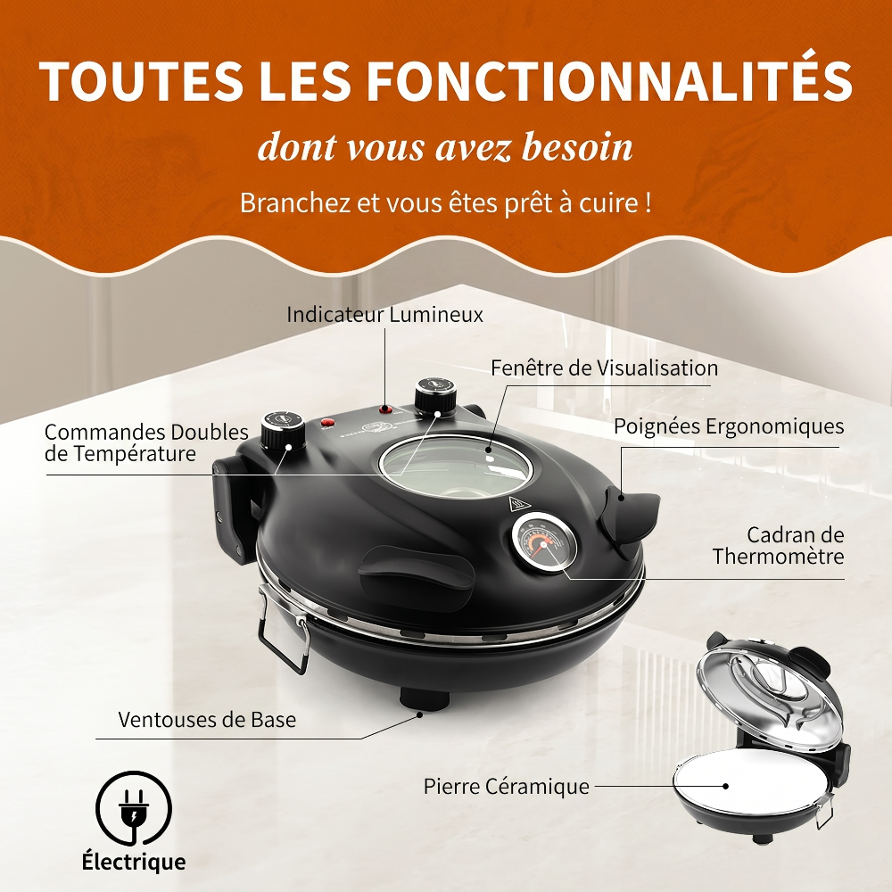 composants du four à pizza électrique